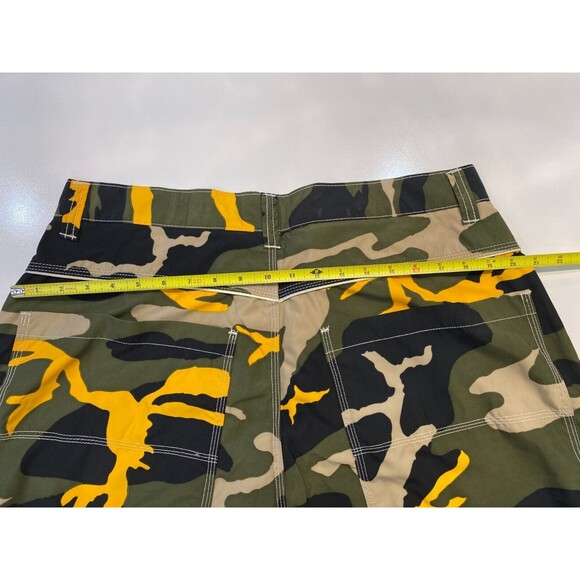 VTG MacGear Pants Men's Size 38 Green Yellow Camo Cargo Baggy Y2K Rave Skater - Picture 12 of 14
